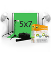 Complete Green Screen Kit with 5x7 Ft Backdrop